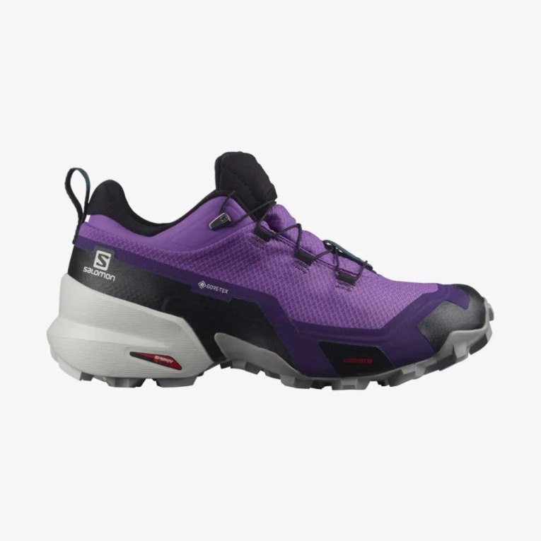 Tenis Senderismo Salomon Cross Hike GTX Mujer Morados Negros | MX LHFI518